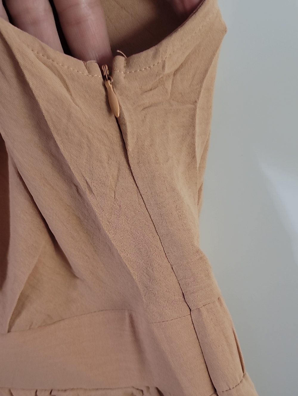 Simplee Apparel Sleeveless Wide-Leg V-Neck Jumpsuit in Taupe - Picture 7 of 11